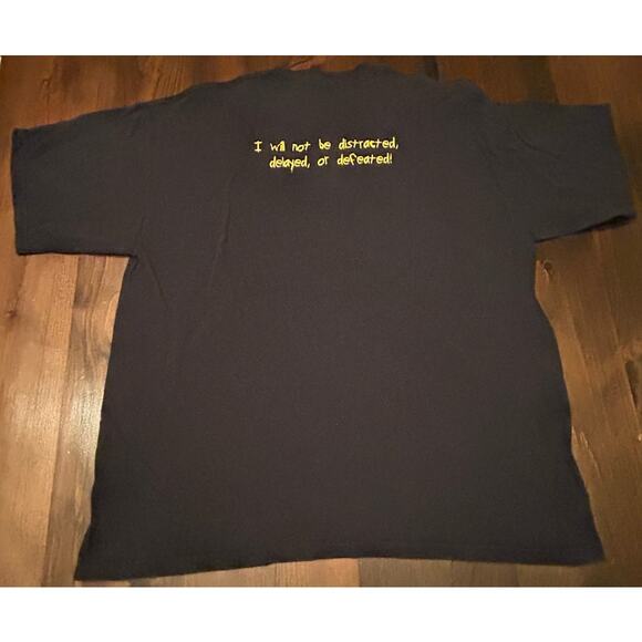 ⭐️ Gildan Black Men's TShirt Sz XL I Will Not Be‎ Distracted Delayed Or Defeated - Picture 4 of 7
